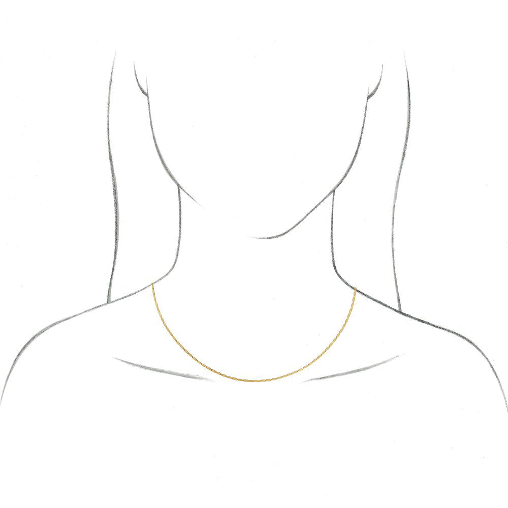 Alternate view of the 2.7mm 14K Yellow Gold Fancy Mirror Link Chain Necklace by The Black Bow Jewelry Co.