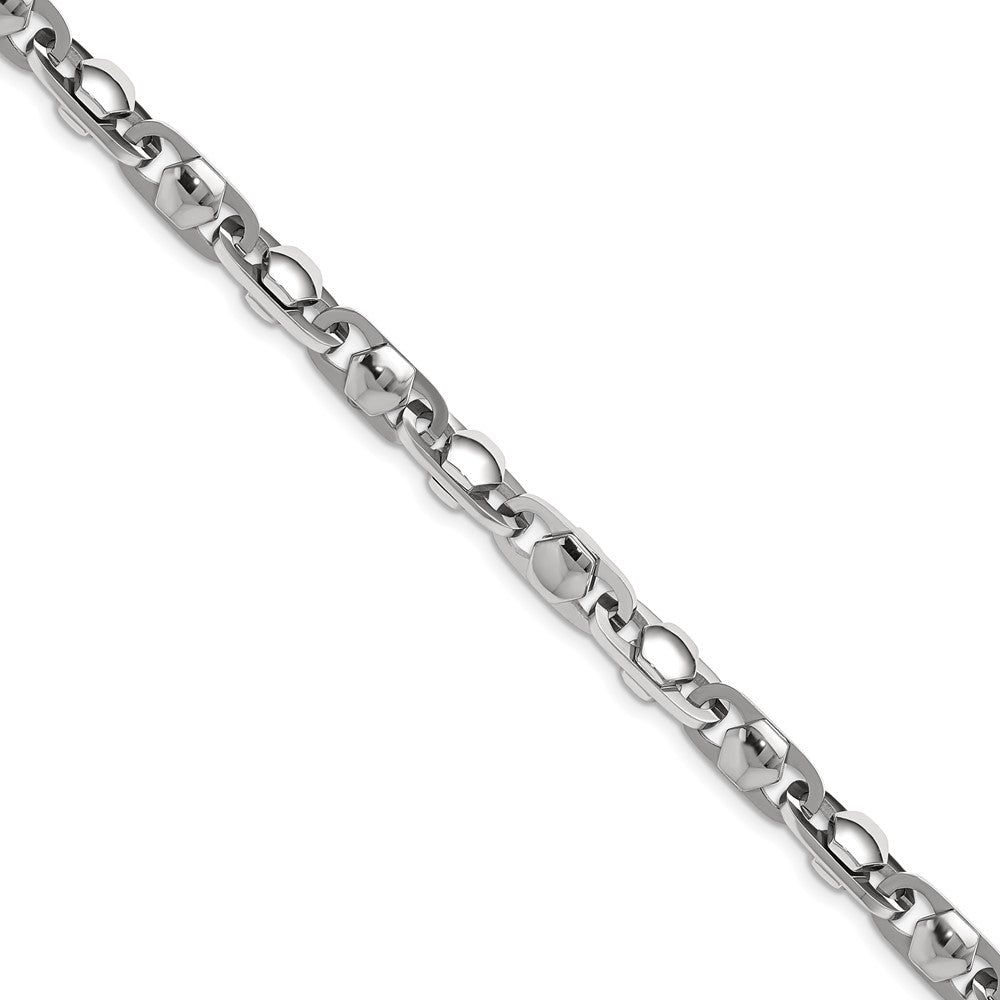 Alternate view of the Men&#39;s 6.5mm Stainless Steel Fancy Cable Chain Necklace, 24 Inch by The Black Bow Jewelry Co.