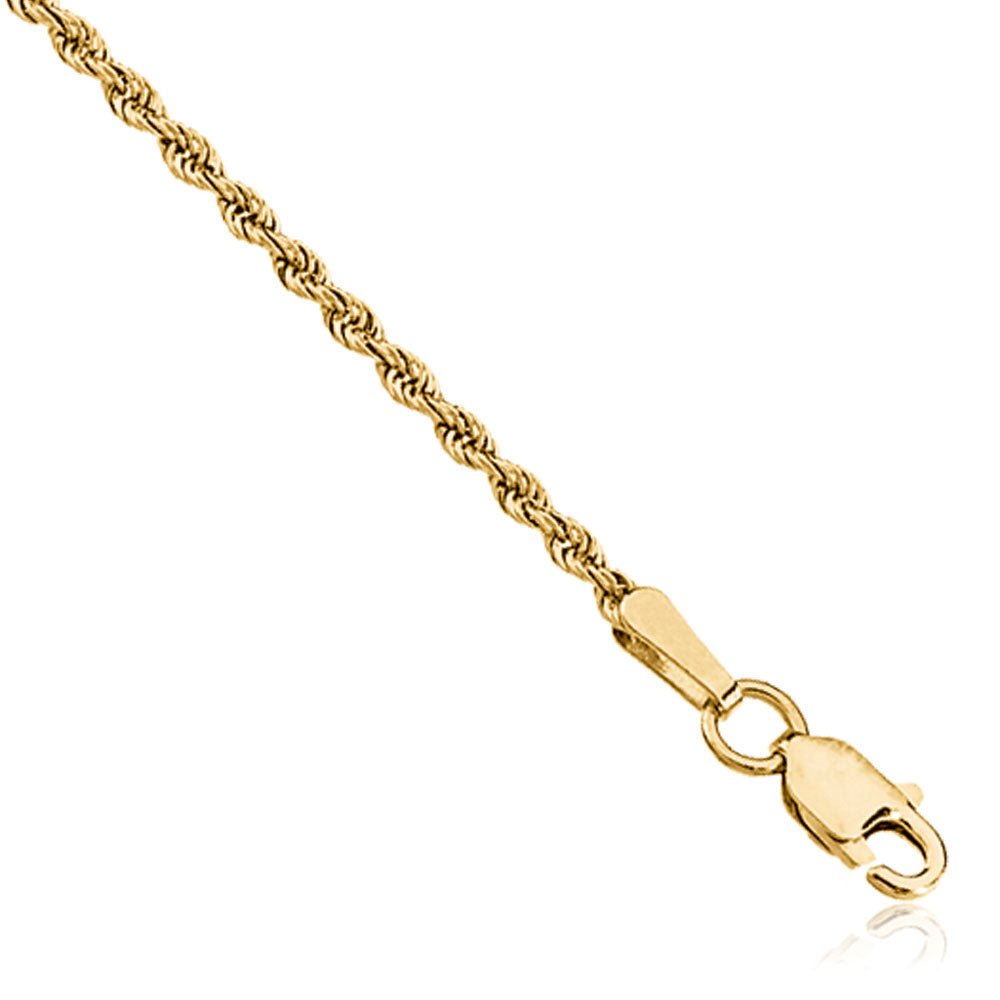 1.85mm 14k Yellow Gold Rope Chain Necklace, Item C8008 by The Black Bow Jewelry Co.