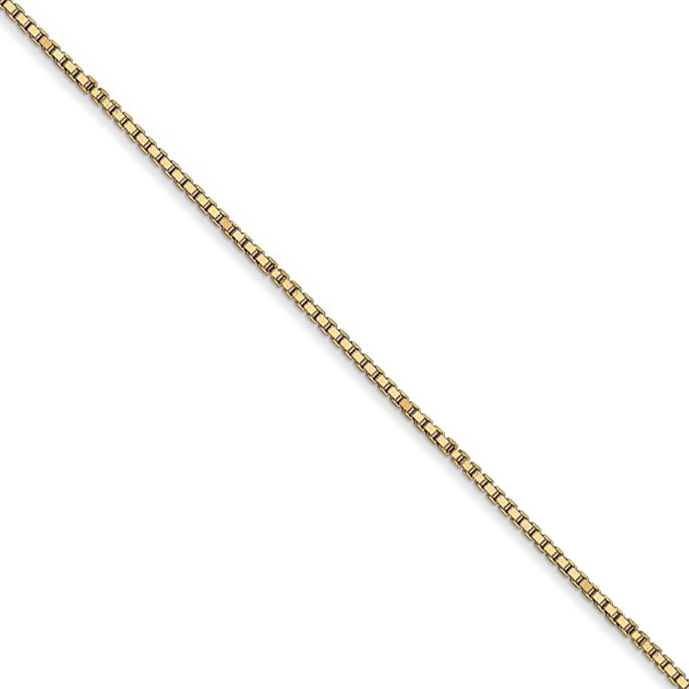 1mm 14k Yellow Gold, Box Chain Necklace, Item C8016 by The Black Bow Jewelry Co.