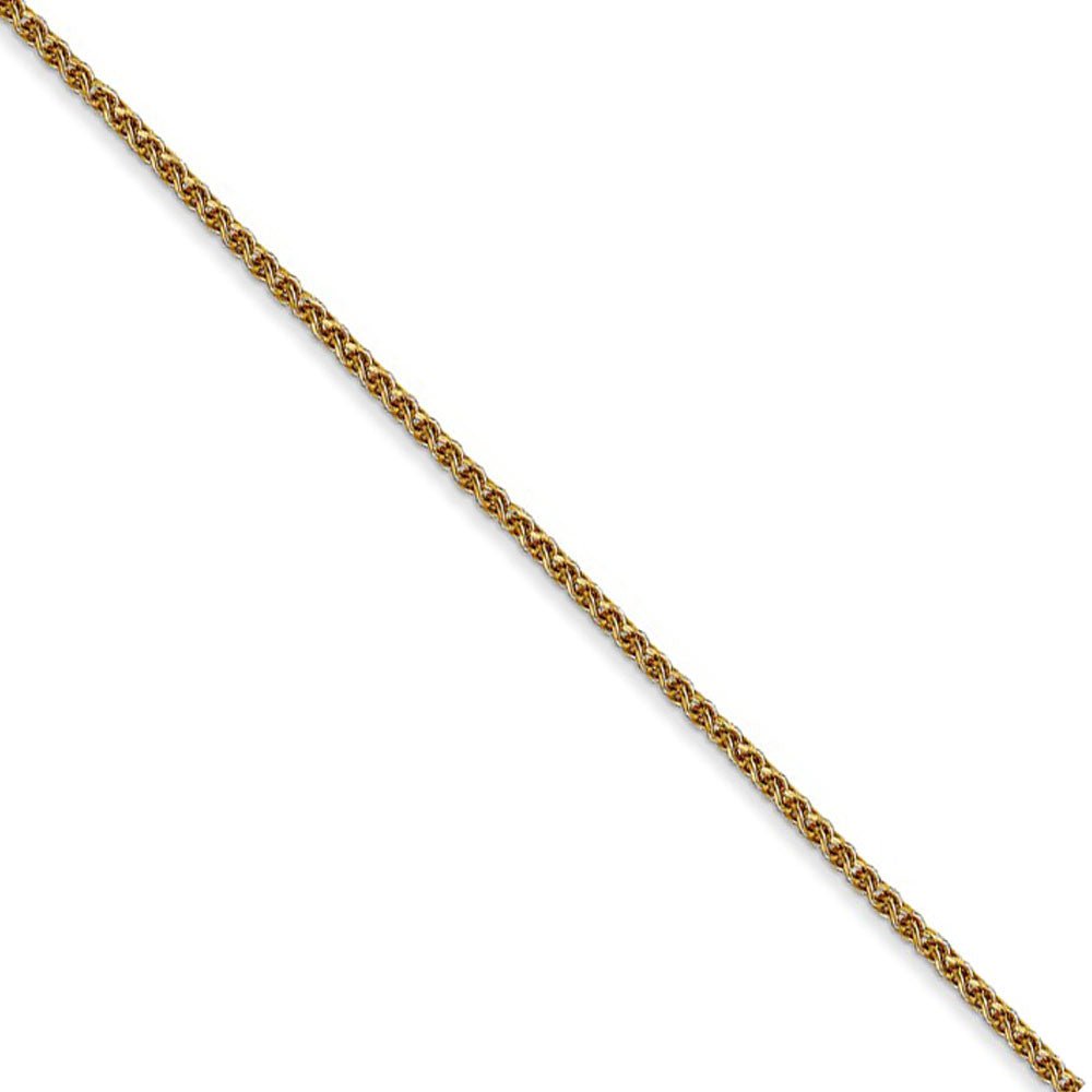 1.2mm 14k Yellow Gold, D/C Spiga Chain Necklace, Item C8017 by The Black Bow Jewelry Co.