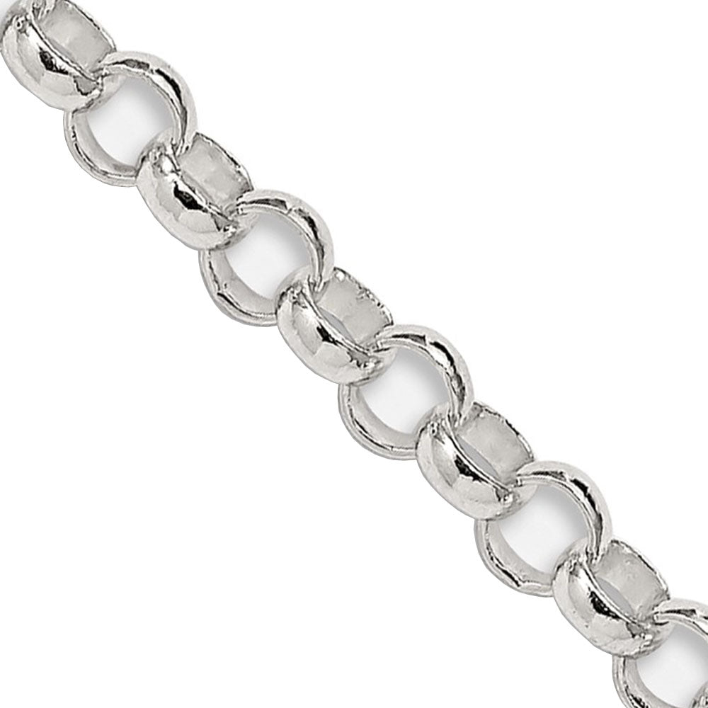 3mm Sterling Silver Solid Rolo Chain Bracelet, Item C8023-B by The Black Bow Jewelry Co.