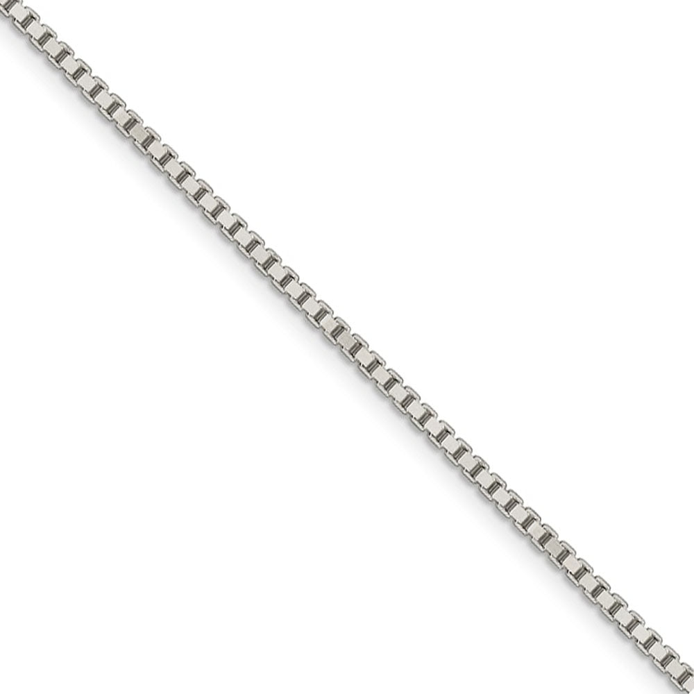 1.75mm Sterling Silver, Box Chain Necklace, Item C8027 by The Black Bow Jewelry Co.