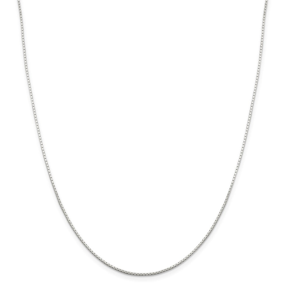 Alternate view of the 1mm Sterling Silver, Mirror Box Chain Necklace by The Black Bow Jewelry Co.