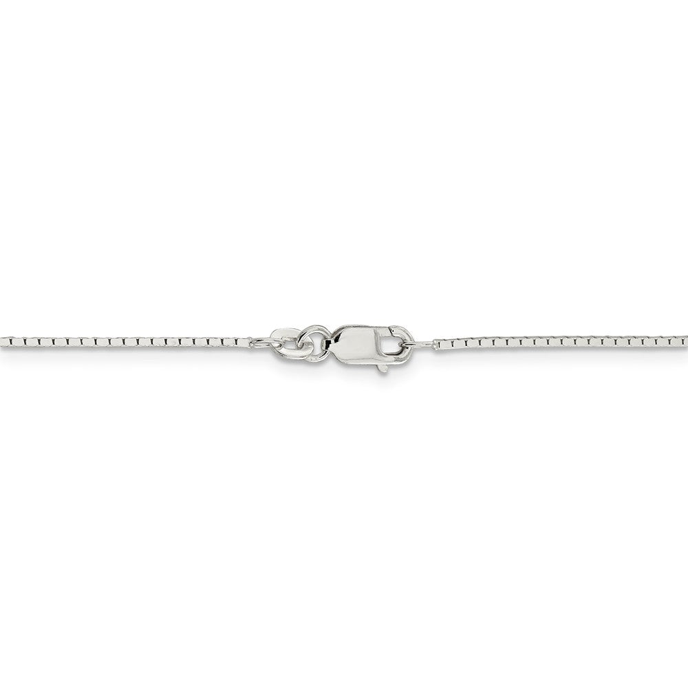 Alternate view of the 1mm Sterling Silver, Mirror Box Chain Necklace by The Black Bow Jewelry Co.