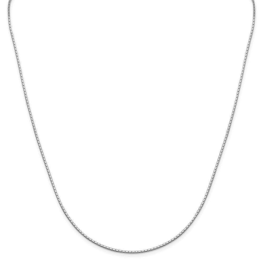 Alternate view of the 1.25mm Sterling Silver, Mirror Box Chain Necklace by The Black Bow Jewelry Co.