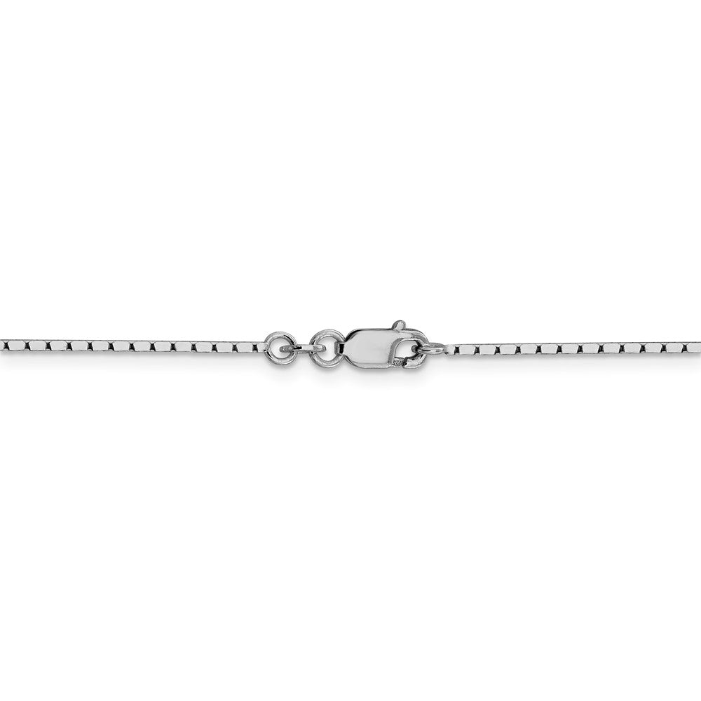 Alternate view of the 1.25mm Sterling Silver, Mirror Box Chain Necklace by The Black Bow Jewelry Co.