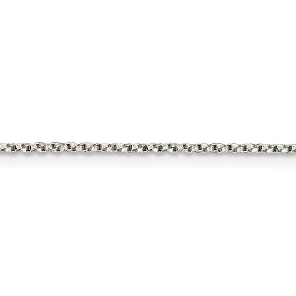 Alternate view of the 1.25mm Sterling Silver, Solid Twisted Box Chain Necklace by The Black Bow Jewelry Co.