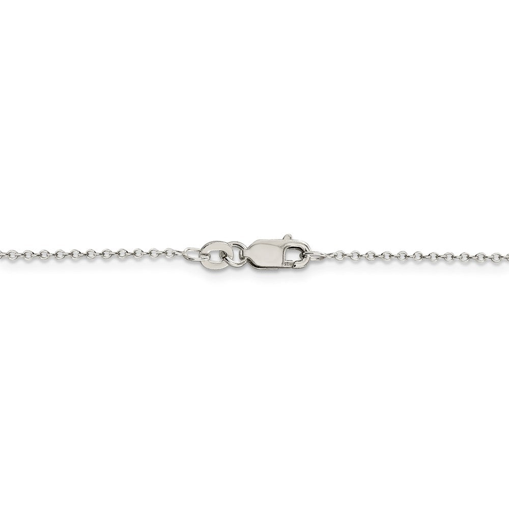 Alternate view of the 1mm Sterling Silver, Solid Cable Chain Necklace by The Black Bow Jewelry Co.
