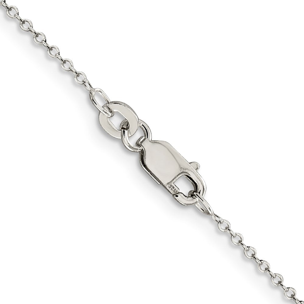 Alternate view of the Sterling Silver 1mm Solid Cable Chain Anklet by The Black Bow Jewelry Co.