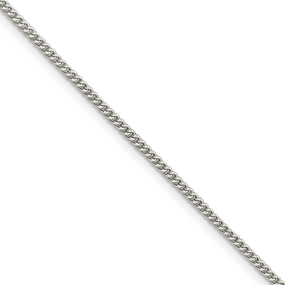 1.75mm Sterling Silver, Solid Curb Chain Necklace, Item C8037 by The Black Bow Jewelry Co.