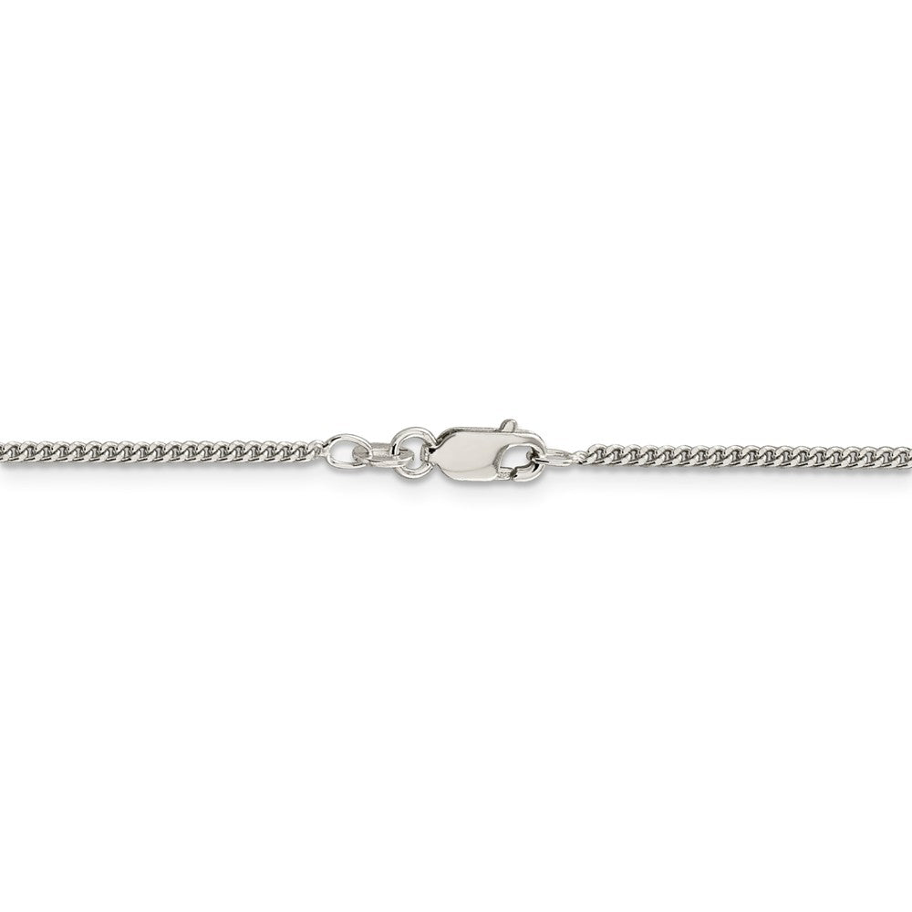 Alternate view of the 1.75mm Sterling Silver, Solid Curb Chain Necklace by The Black Bow Jewelry Co.