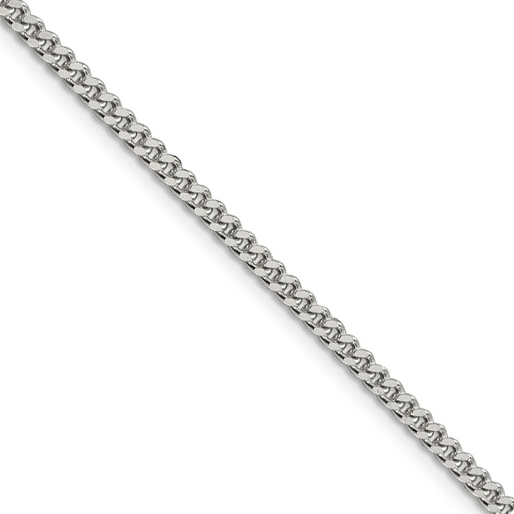 3mm Sterling Silver, Solid Curb Chain Necklace, Item C8039 by The Black Bow Jewelry Co.