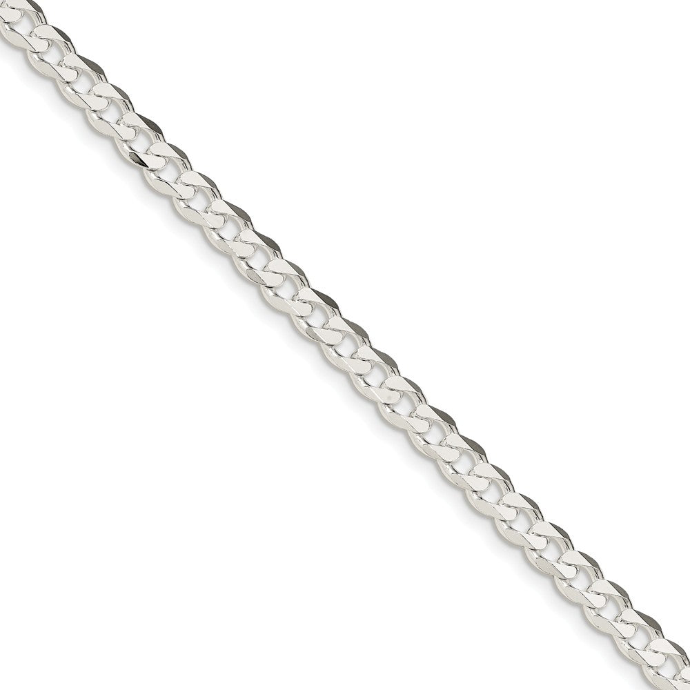 6mm Sterling Silver, Solid Curb Chain Bracelet, Item C8042-B by The Black Bow Jewelry Co.
