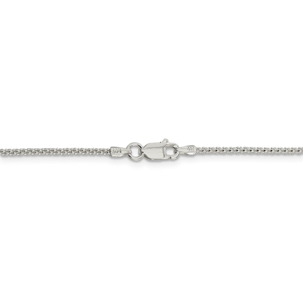 Alternate view of the 1.60mm Sterling Silver, Fancy Corona Chain Necklace by The Black Bow Jewelry Co.