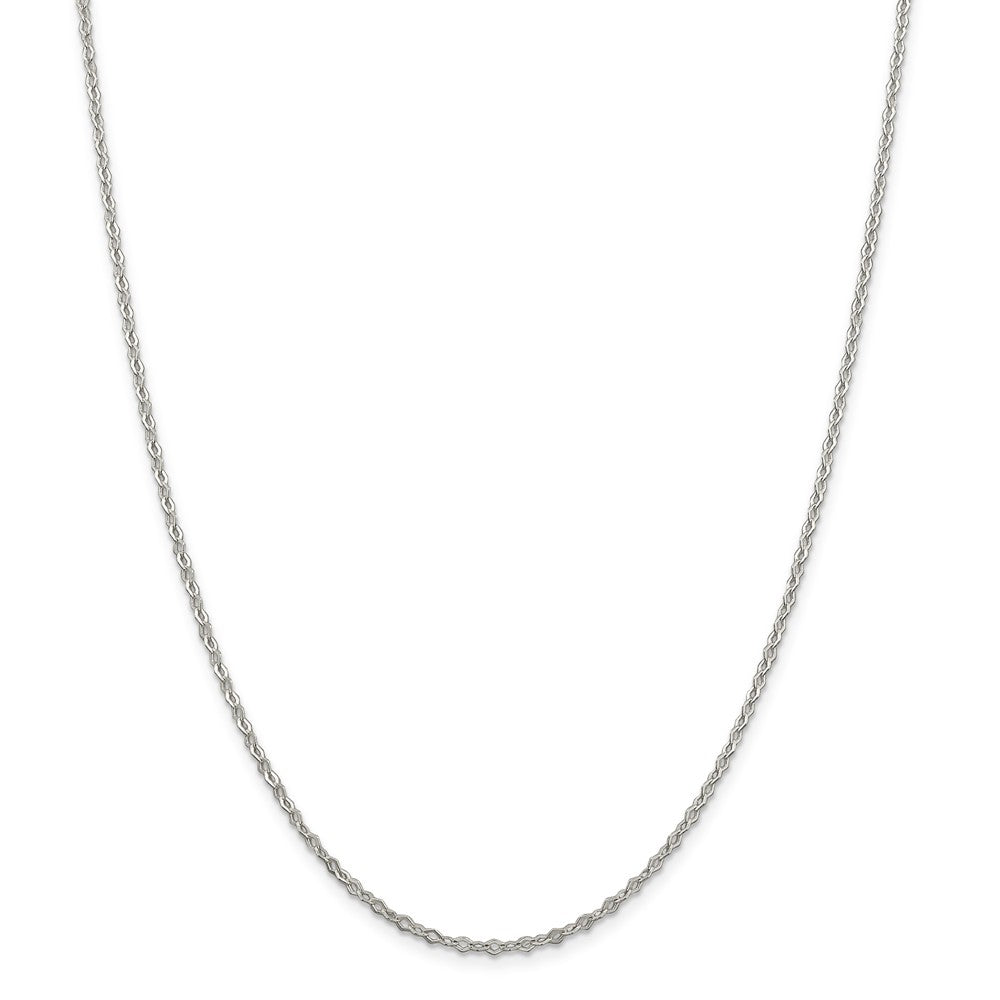 Alternate view of the 2.25mm Sterling Silver, Fancy Pendant Chain Necklace, 16 Inch by The Black Bow Jewelry Co.