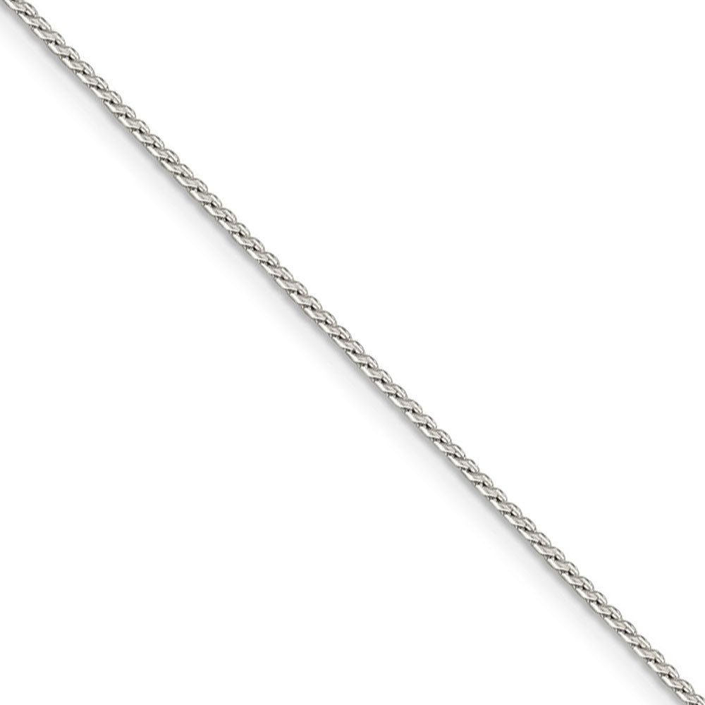 1mm Sterling Silver, Round Franco Chain Necklace, Item C8055 by The Black Bow Jewelry Co.