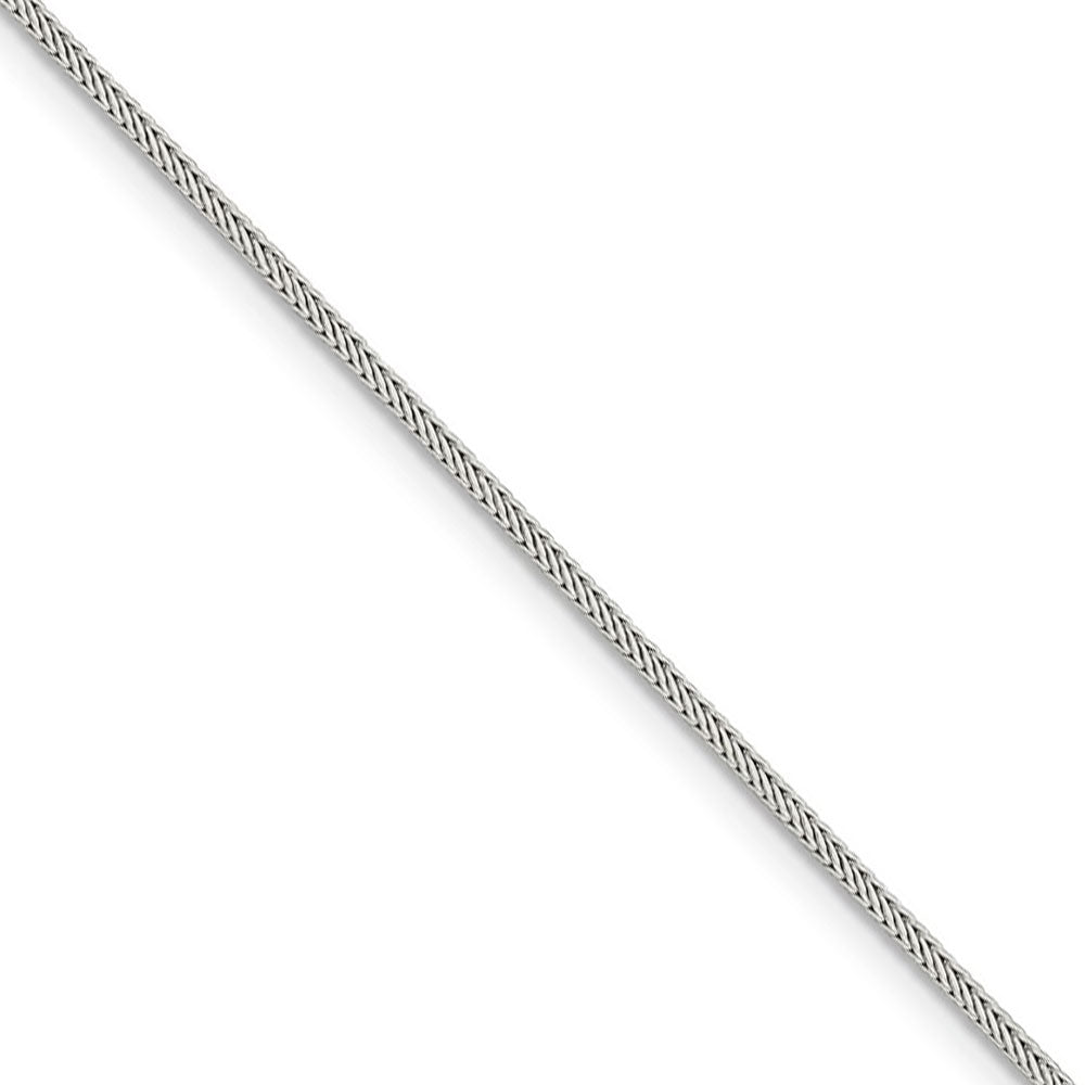 1.25mm Sterling Silver Diamond Cut Solid Round Franco Chain Necklace