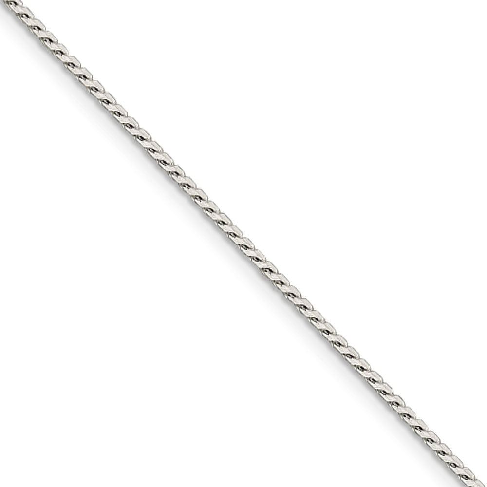 1.25mm Sterling Silver Solid Round Franco Chain Necklace, Item C8057 by The Black Bow Jewelry Co.
