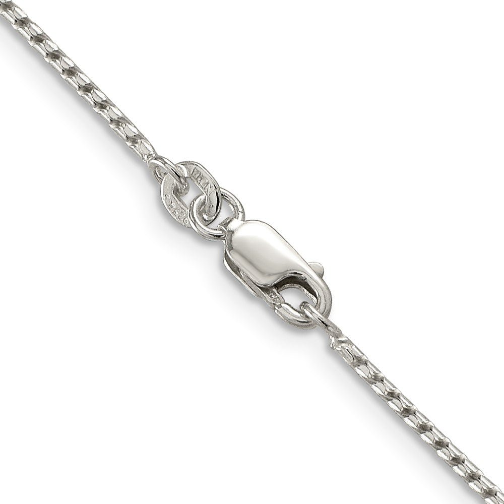 Alternate view of the 1.25mm Sterling Silver Solid Round Franco Chain Necklace by The Black Bow Jewelry Co.