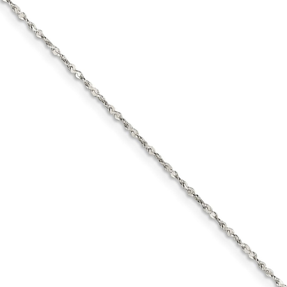 1.4mm Sterling Silver, Twisted Serpentine Chain Necklace, Item C8071 by The Black Bow Jewelry Co.