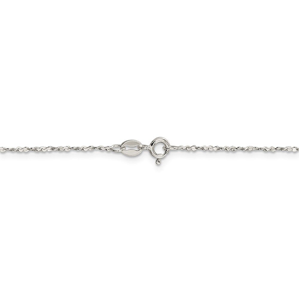 Alternate view of the 1.4mm Sterling Silver, Twisted Serpentine Chain Necklace by The Black Bow Jewelry Co.