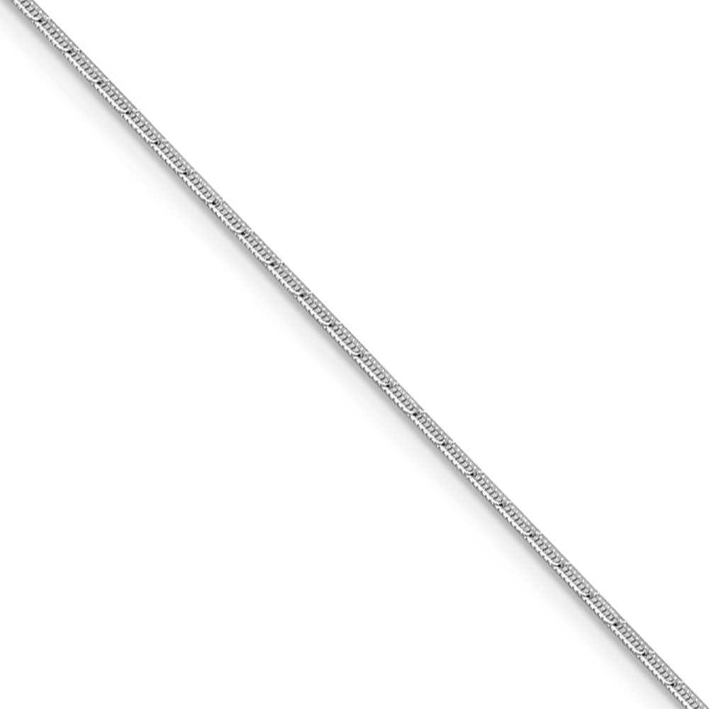 1.2mm Sterling Silver, Diamond Cut Solid Snake Chain Necklace