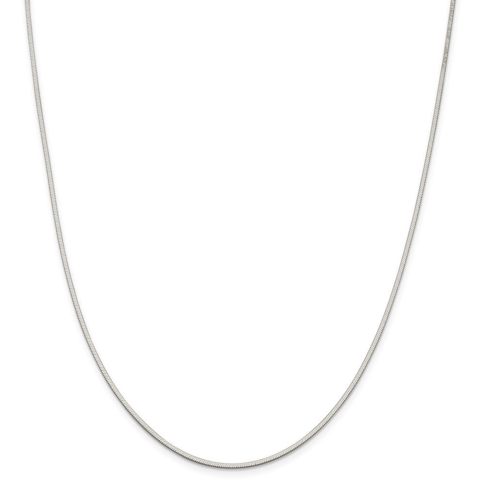 Alternate view of the 1.5mm Sterling Silver, Octagonal Solid Snake Chain Necklace by The Black Bow Jewelry Co.