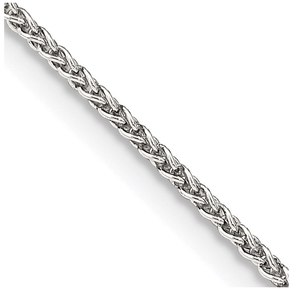 1.5mm Sterling Silver, Round Solid Spiga Chain Anklet, Item C8086-A by The Black Bow Jewelry Co.