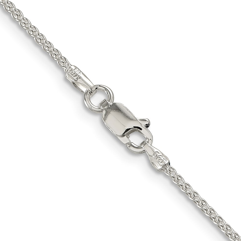 Alternate view of the 1.5mm Sterling Silver, Round Solid Spiga Chain Anklet by The Black Bow Jewelry Co.