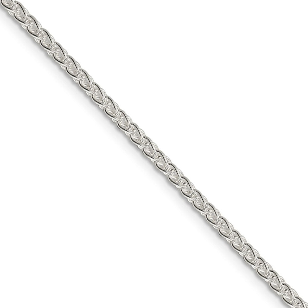 2.5mm Sterling Silver, Round Solid Spiga Chain Necklace, Item C8087 by The Black Bow Jewelry Co.
