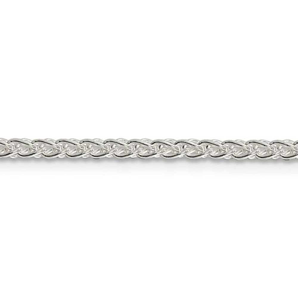 Alternate view of the 2.5mm Sterling Silver, Round Solid Spiga Chain Necklace by The Black Bow Jewelry Co.