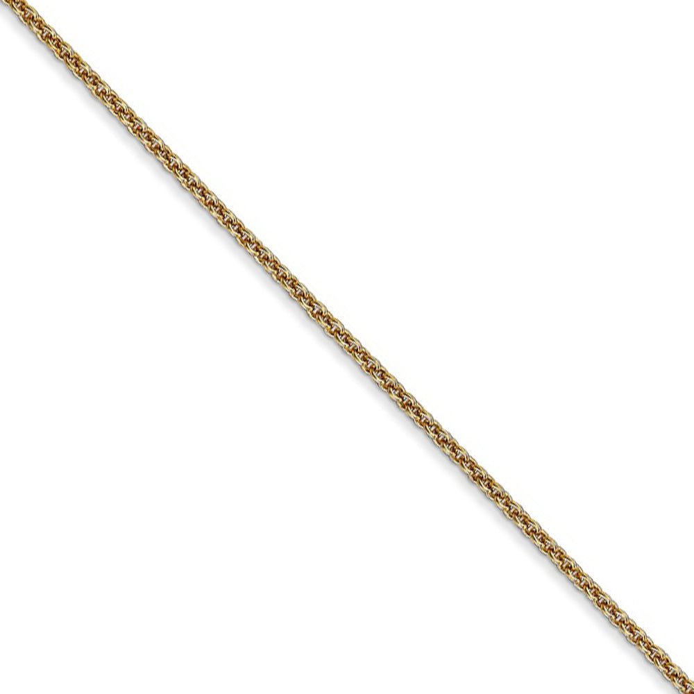 1.5mm, 14k Yellow Gold, Solid Cable Chain Anklet, Item C8095-A by The Black Bow Jewelry Co.
