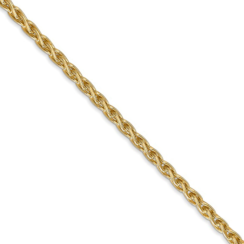 3mm, 14k Yellow Gold, Solid Parisian Wheat Chain Necklace, Item C8103 by The Black Bow Jewelry Co.