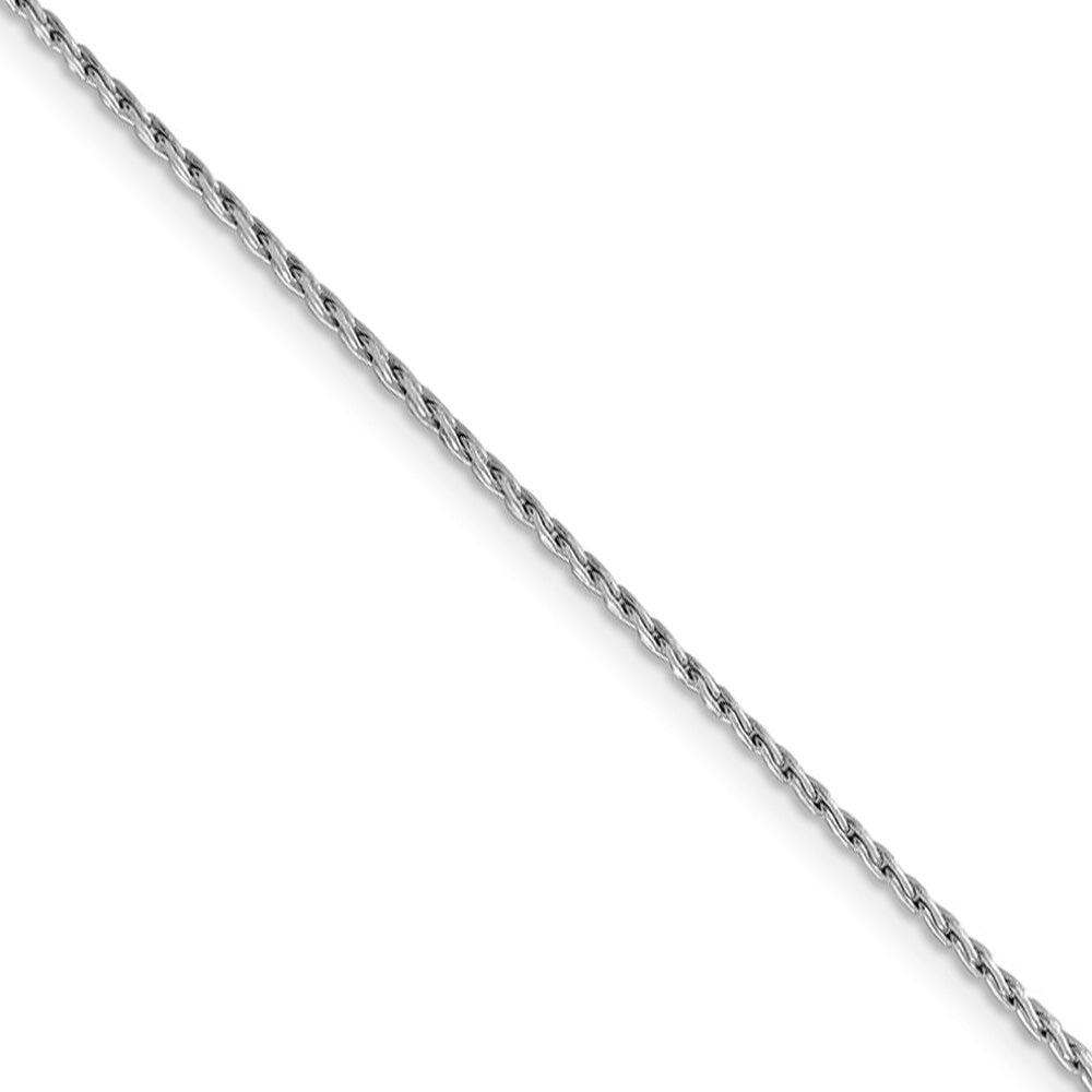 1.25mm, 14k White Gold, Solid Parisian Wheat Chain Necklace