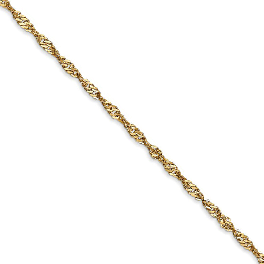 2mm, 14k Yellow Gold, Singapore Chain Necklace