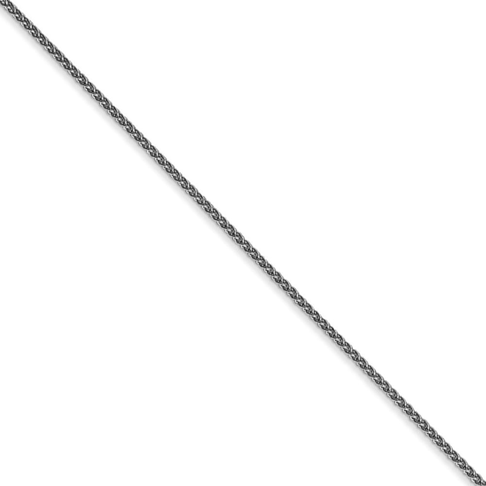 1mm, 14k White Gold, Solid Spiga Chain Necklace, Item C8128 by The Black Bow Jewelry Co.