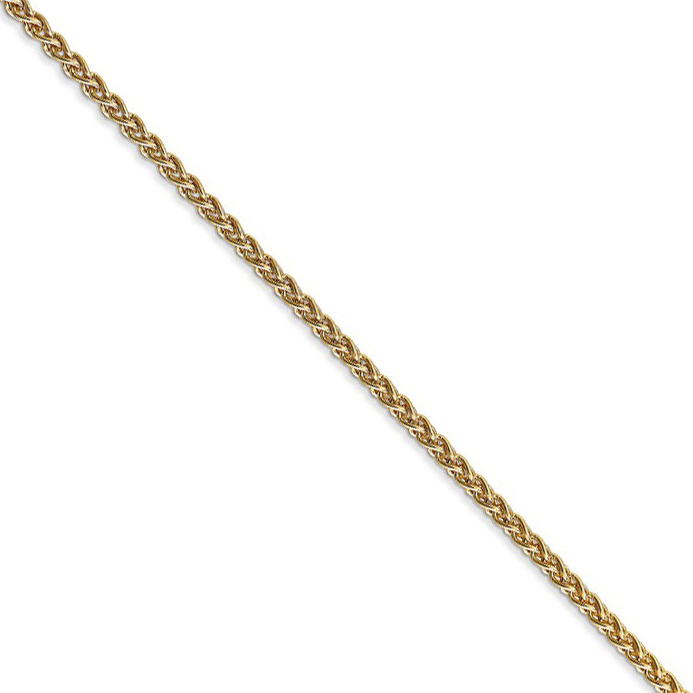 2mm, 14k Yellow Gold, Solid Spiga Chain Necklace