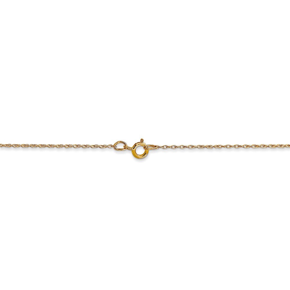 Alternate view of the 0.5mm, 14k Yellow Gold, Cable Rope Chain Necklace by The Black Bow Jewelry Co.