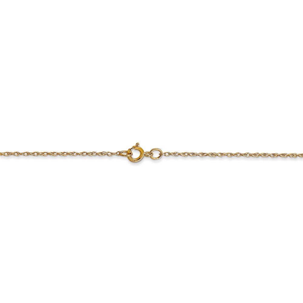 Alternate view of the 0.6mm, 14k Yellow Gold, Cable Rope Chain Necklace by The Black Bow Jewelry Co.