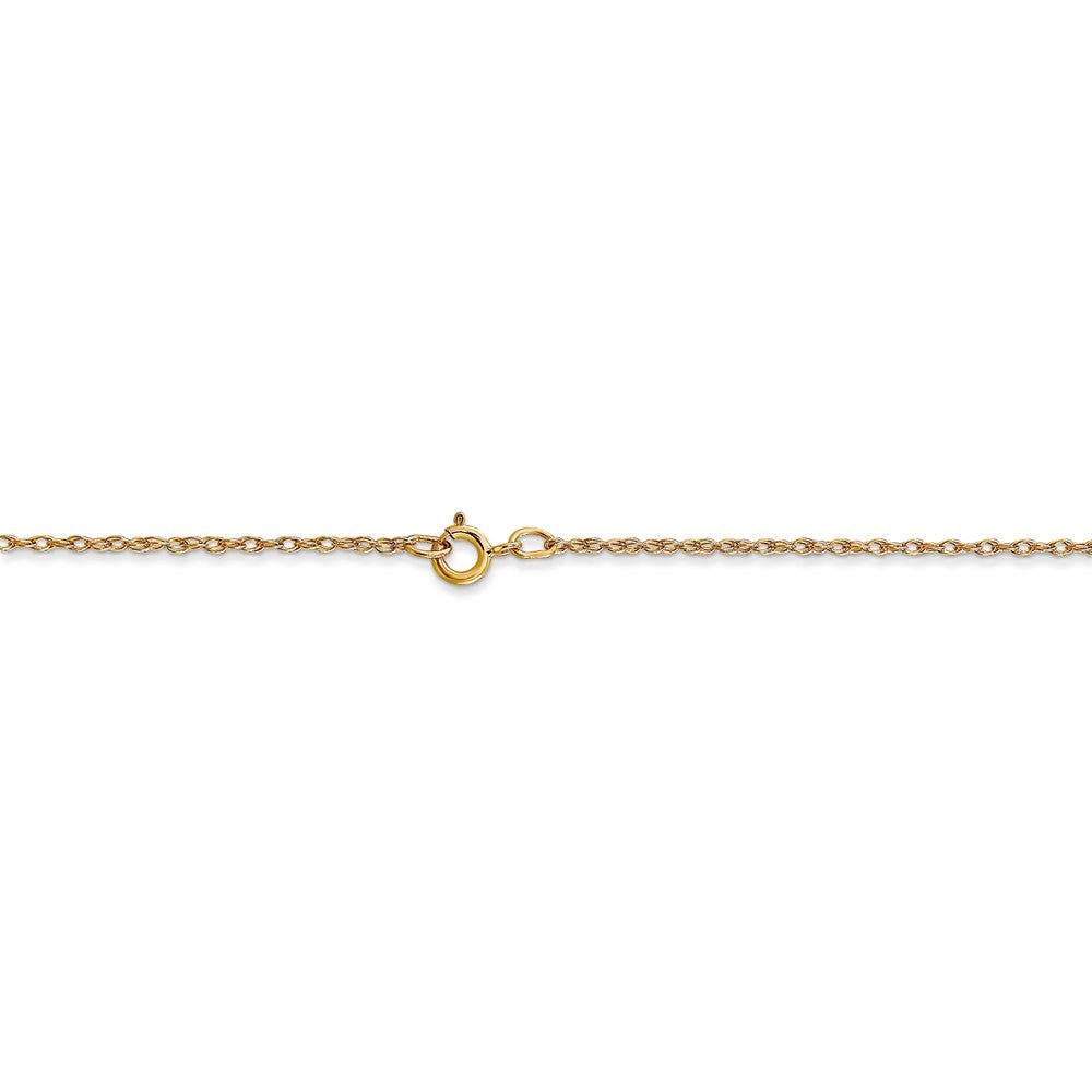 Alternate view of the 0.7mm, 14k Yellow Gold, Cable Rope Chain Necklace by The Black Bow Jewelry Co.