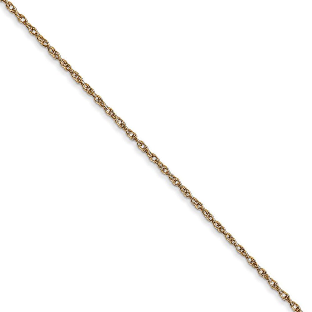 0.95mm, 14k Yellow Gold, Cable Rope Chain Necklace - The Black Bow