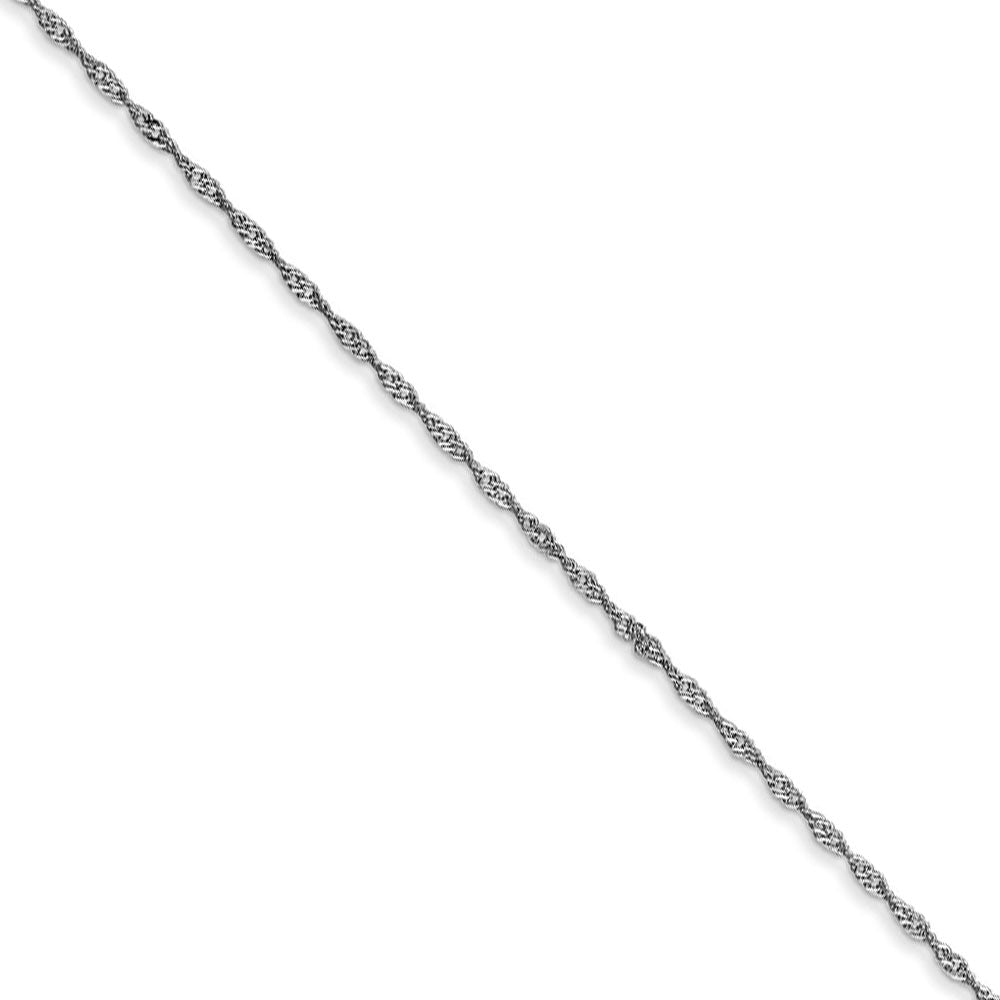1mm, 14k White Gold, Singapore Chain, Item C8191 by The Black Bow Jewelry Co.