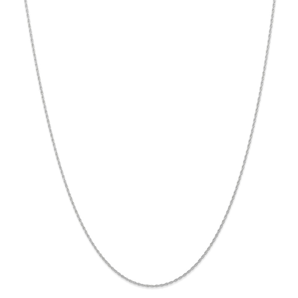 Alternate view of the 0.95mm, 14k White Gold, Cable Rope Chain Necklace by The Black Bow Jewelry Co.