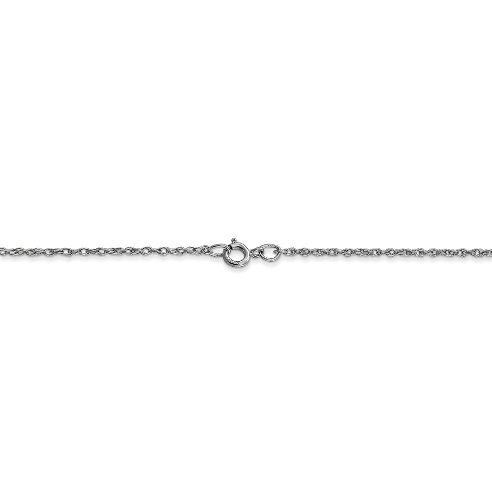Alternate view of the 0.95mm, 14k White Gold, Cable Rope Chain Necklace by The Black Bow Jewelry Co.