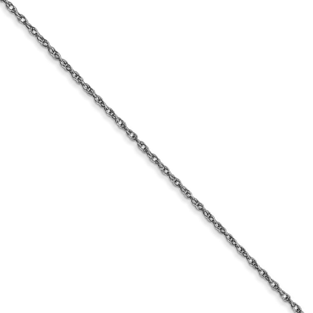 0.95mm, 14k White Gold, Cable Rope Chain Necklace