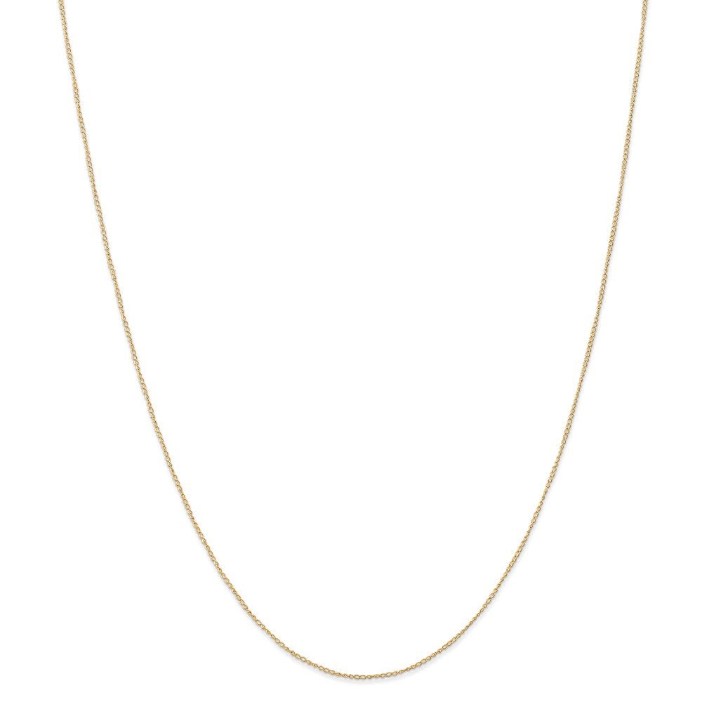 Alternate view of the 0.5mm, 14k Yellow Gold, Curb Chain Necklace by The Black Bow Jewelry Co.