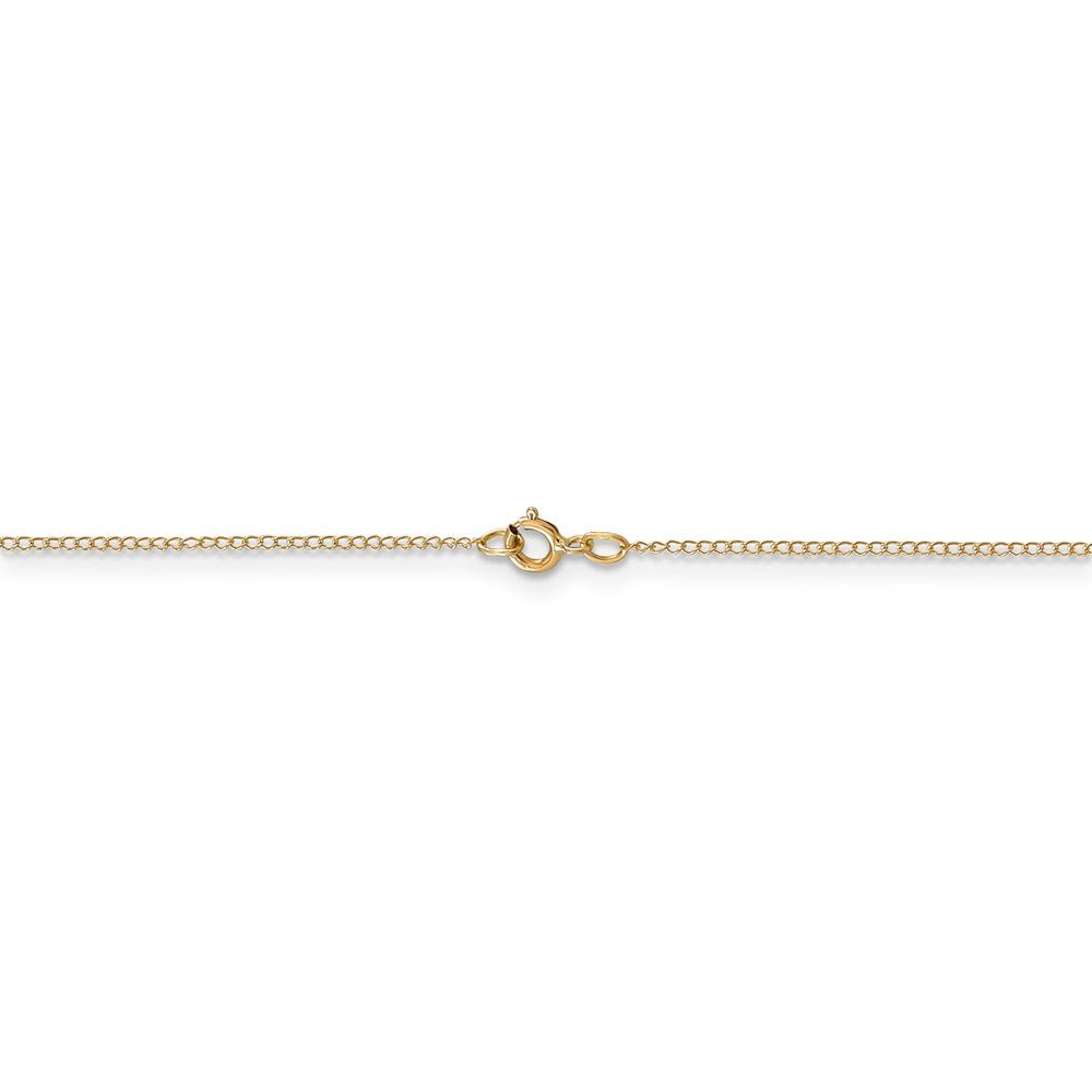 Alternate view of the 0.5mm, 14k Yellow Gold, Curb Chain Necklace by The Black Bow Jewelry Co.