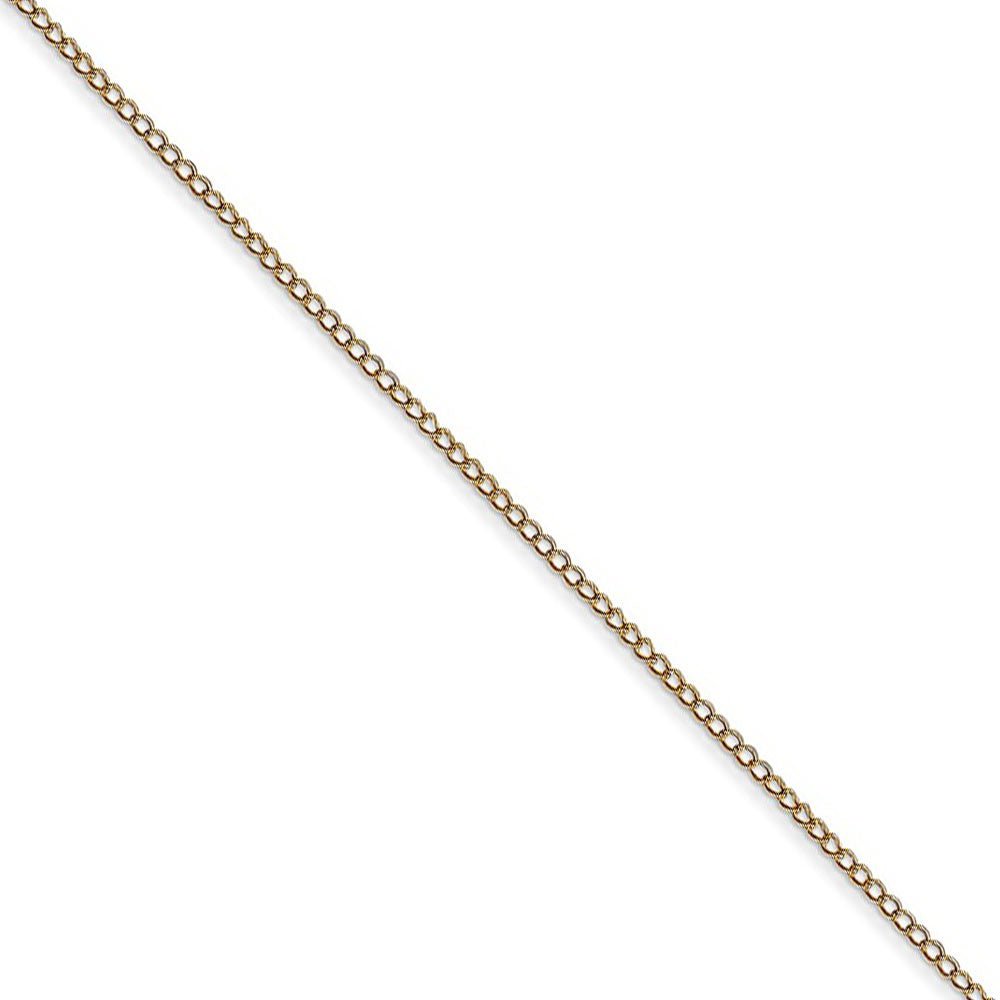 0.5mm, 14k Yellow Gold, Curb Chain Necklace