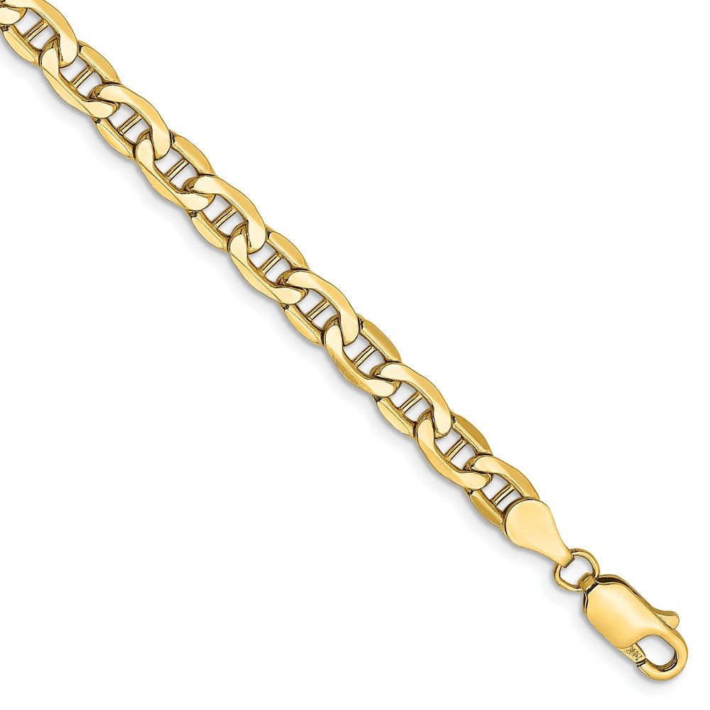 4.75mm, 14k Yellow Gold, Hollow Anchor Link Chain Bracelet, 8 Inch, Item C8213-08 by The Black Bow Jewelry Co.